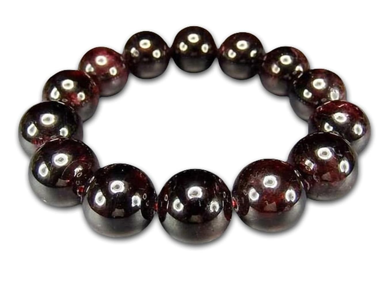 透明感抜群✨最高級 AAA ガーネットブレスレット／天然石 一点物 希少 モザンビーク産・高品質ガーネット ラウンド8mm ブレスレット